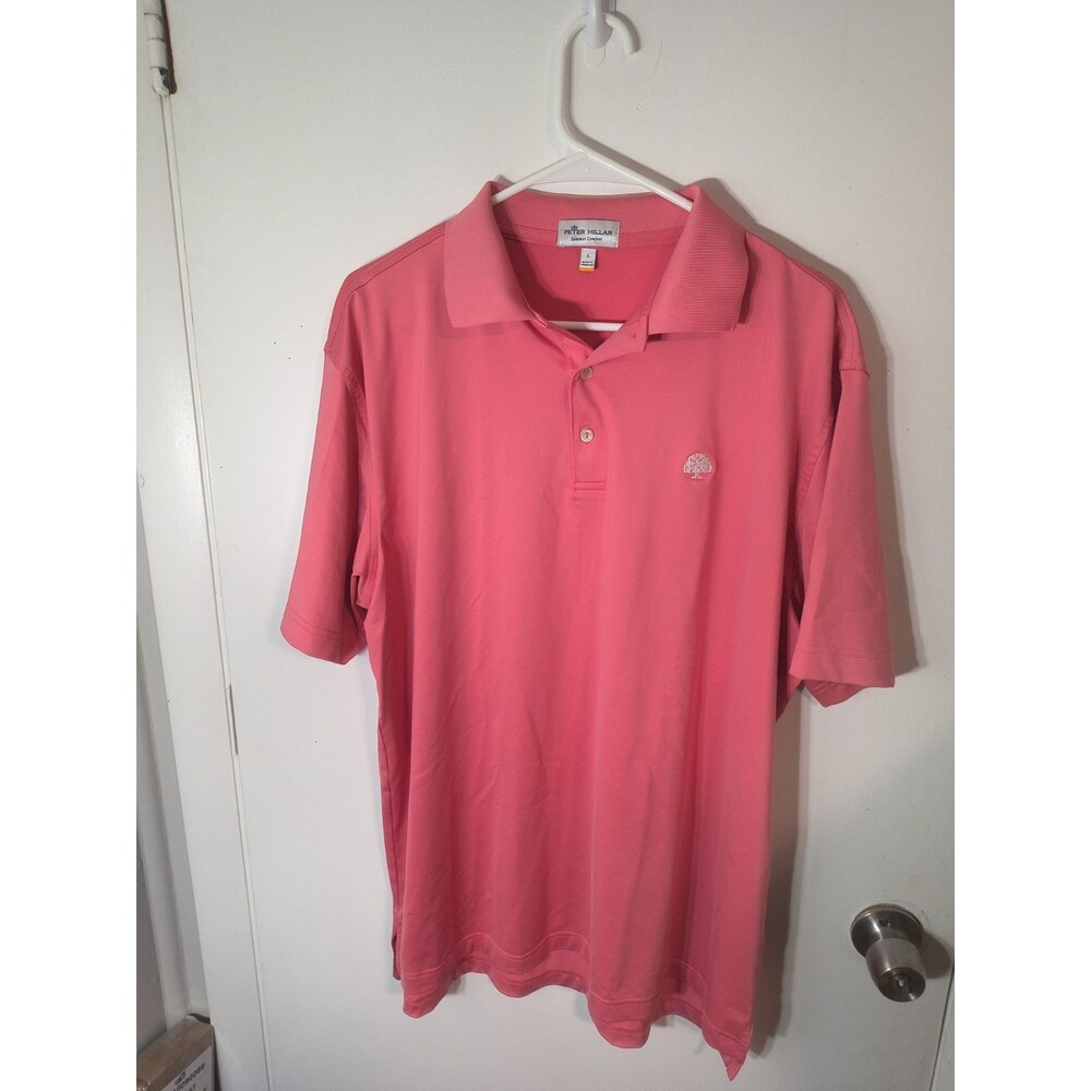Peter Millar Summer Comfort Shirt Mens L Large Oak Tree National Golf Club Polo